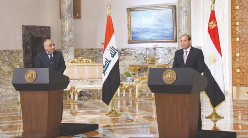 الرئيس المصري ورئيس الوزراء العراقي