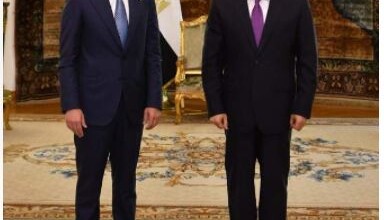 الرئيس المصري يلتقي مرزوق الغانم