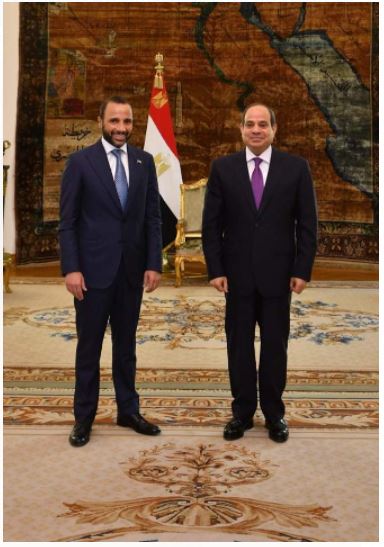 الرئيس المصري يلتقي مرزوق الغانم